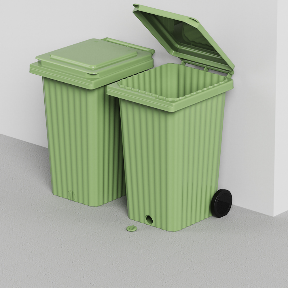 Europubela WAVE, cu evacuare, plastic, 240 l, verde