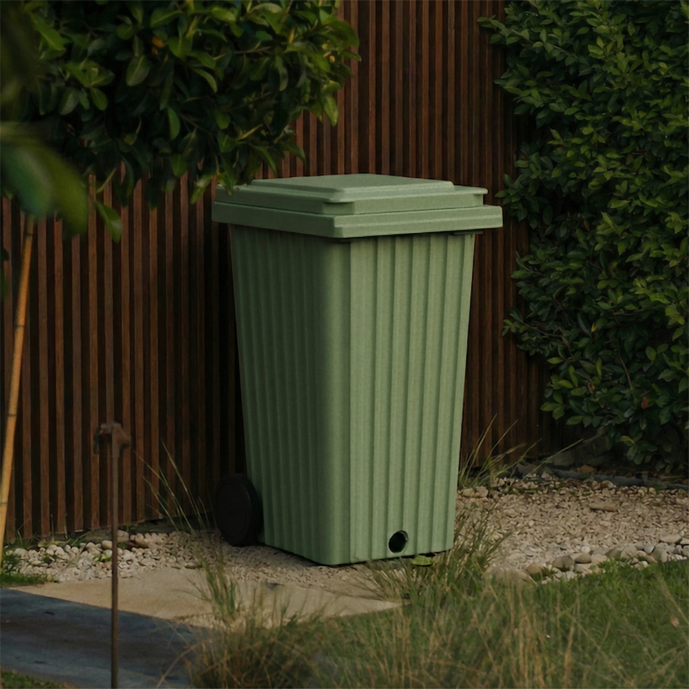 Europubela WAVE, cu evacuare, plastic, 240 l, verde