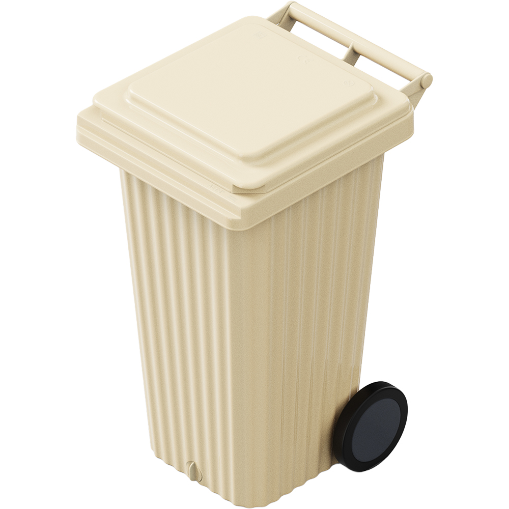 Europubela WAVE, cu evacuare, plastic, 120 l, galben