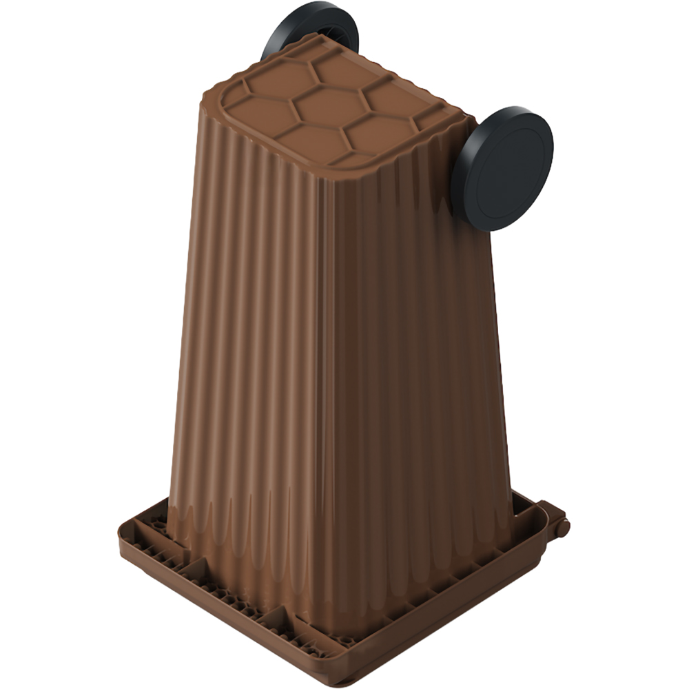 Europubela WAVE, plastic, 120 l, maro