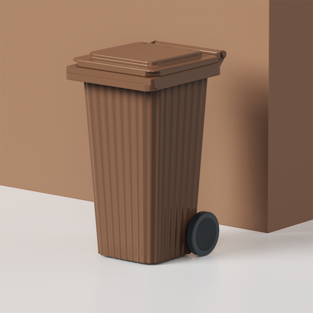 Europubela WAVE, plastic, 120 l, maro