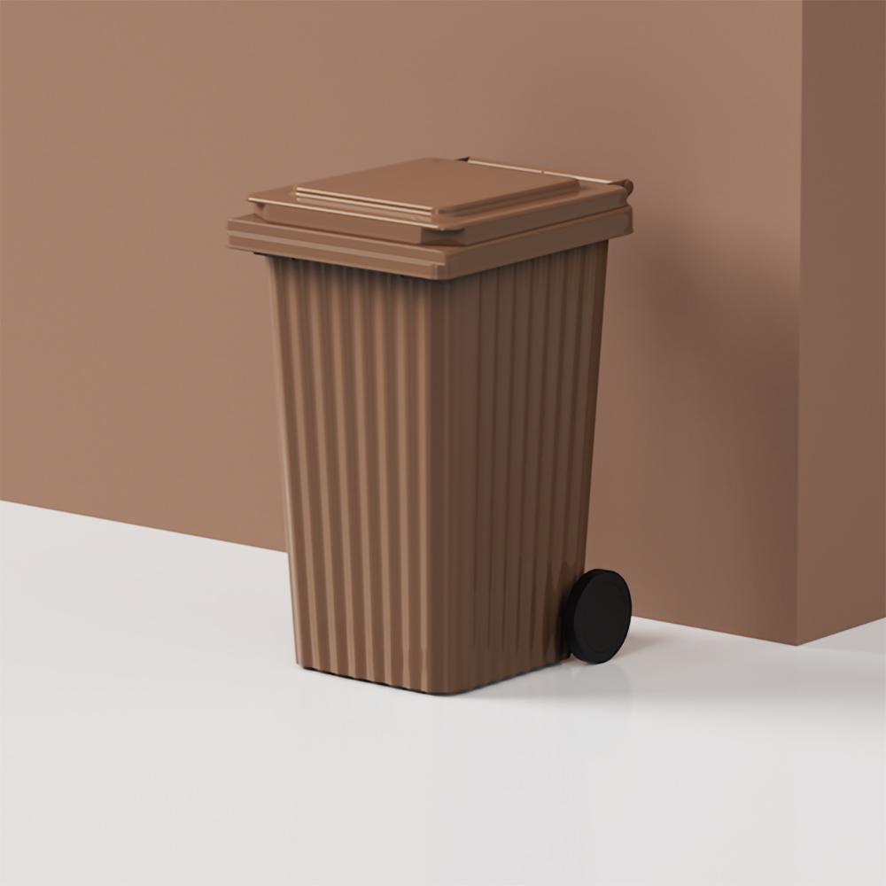Europubela WAVE, plastic, 240 l, maro
