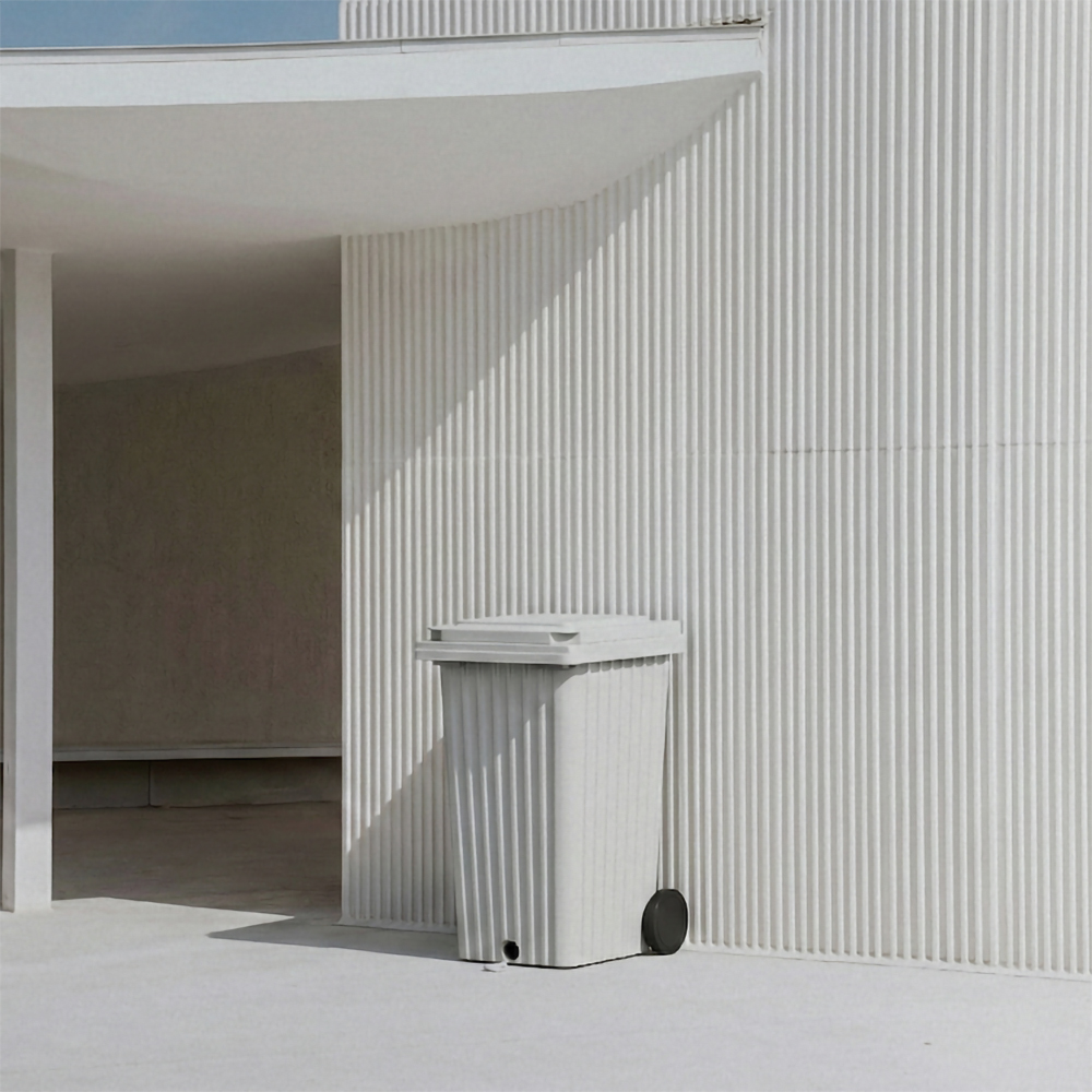Europubela WAVE, cu evacuare, plastic, 120 l, gri deschis