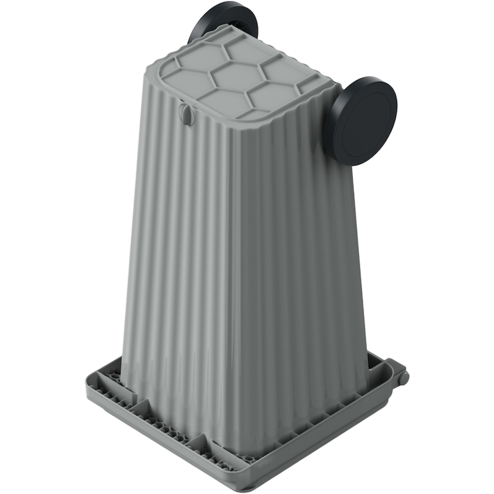 Europubela WAVE, cu evacuare, plastic, 120 l, gri deschis