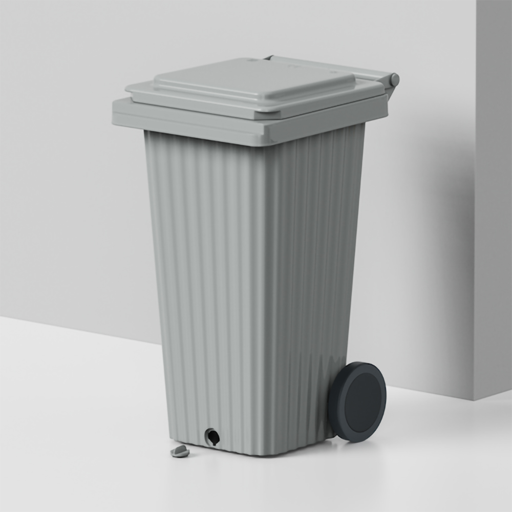 Europubela WAVE, cu evacuare, plastic, 120 l, gri deschis