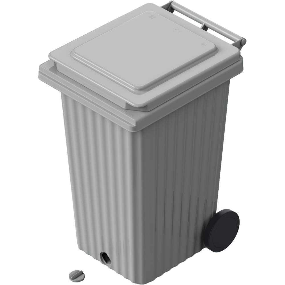 Europubela WAVE, cu evacuare, plastic, 240 l, gri deschis