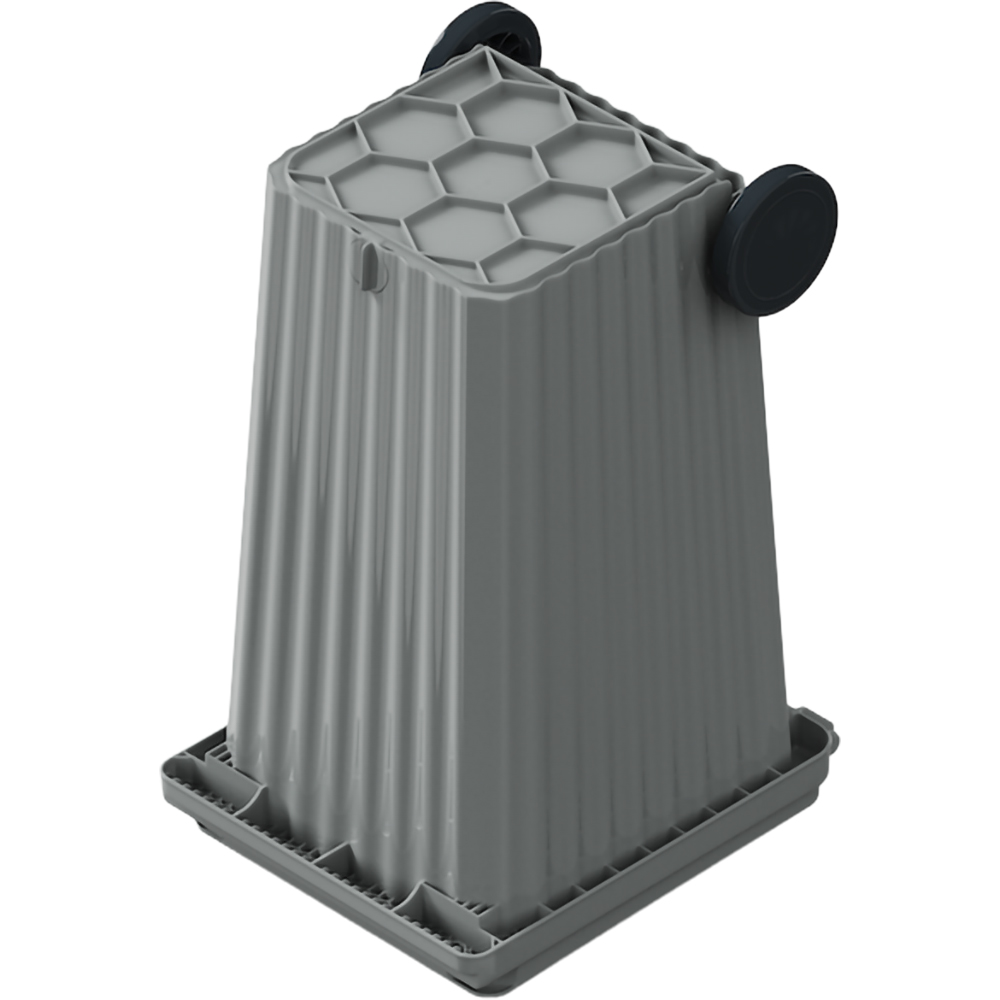 Europubela WAVE, cu evacuare, plastic, 240 l, gri deschis