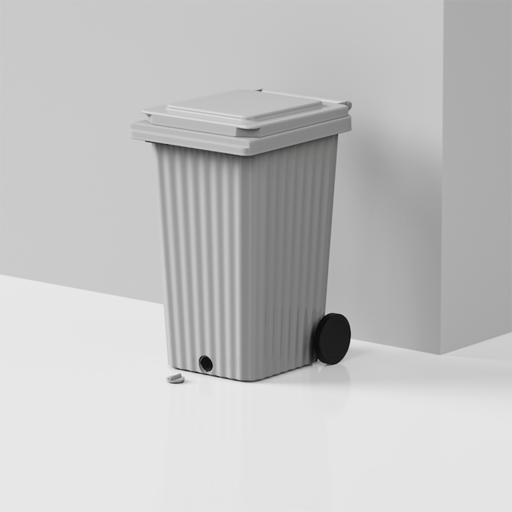 Europubela WAVE, cu evacuare, plastic, 240 l, gri deschis