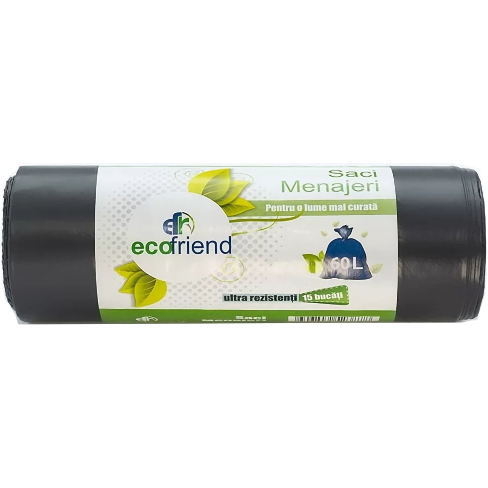 Saci menajeri ECOFRIEND 4970, 60 l, 15 bucati/rola