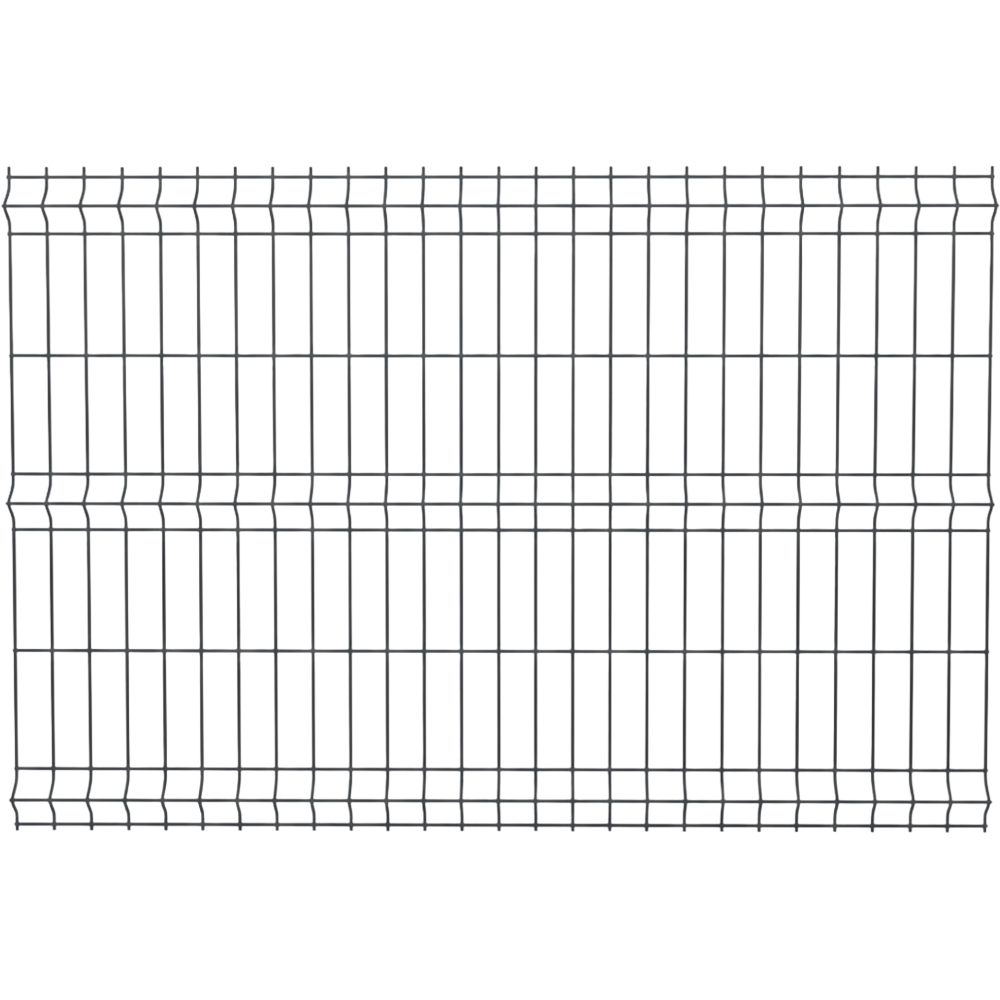 Panou de gard bordurat DIAL, 123 x 201 x 6.25 cm, 4.2 mm, gri