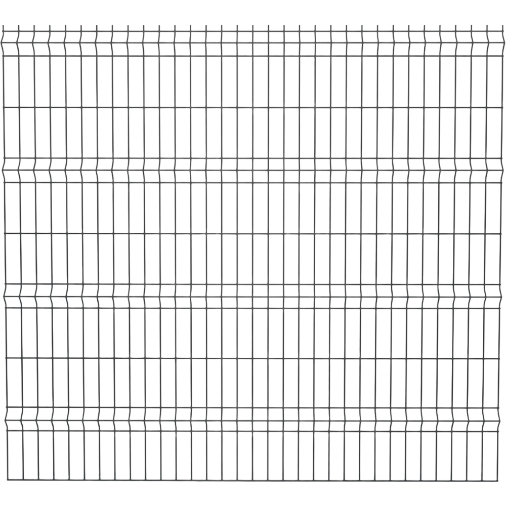 Panou de gard bordurat DIAL, 203 x 201 x 6.25 cm, 4.2 mm, gri