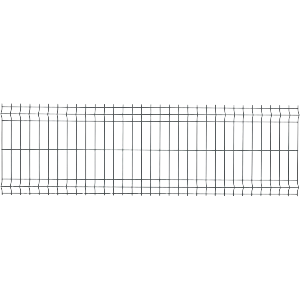 Panou de gard bordurat DIAL, 63 x 201 x 62.5 cm, 4.2 mm, gri