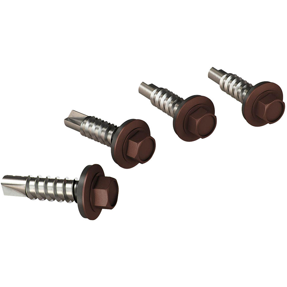 Surub autoforant hexagonal BILKA, 4.8  x 20mm, otel, 250buc, maro
