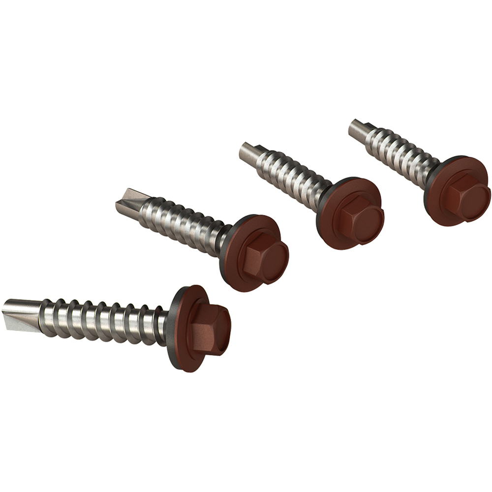 Surub autoforant hexagonal BILKA, 4.8  x 35mm, otel, 250buc, maro