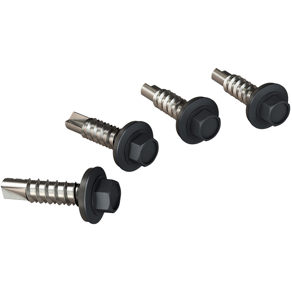 Surub autoforant hexagonal BILKA, 4.8  x 20mm, otel, 250buc, gri