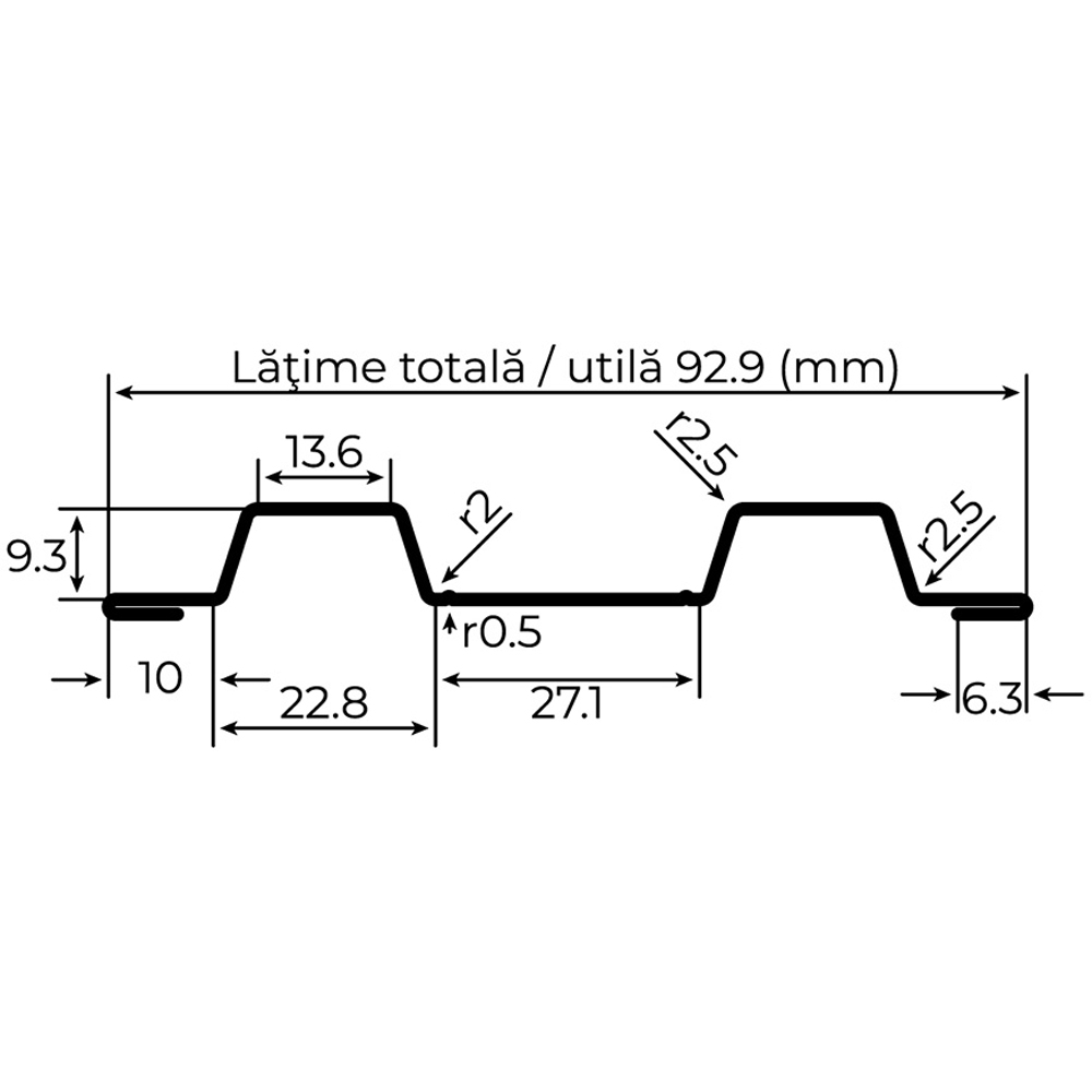 Sipca gard BILKA Oslo, 0.40 mm 1.50 ml, metal, maro dublu vopsit lucios