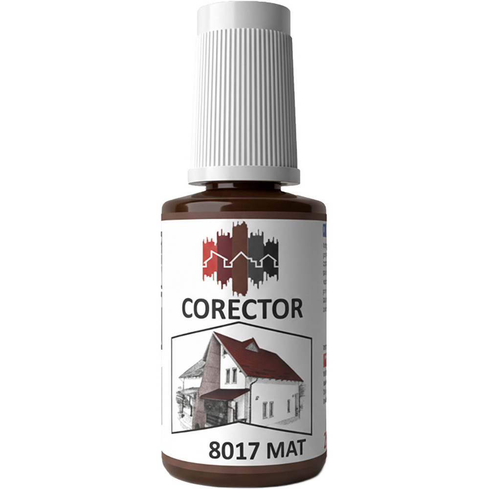 Corector tigla metalica BILKA, maro (RAL 8017), mat, 20 ml
