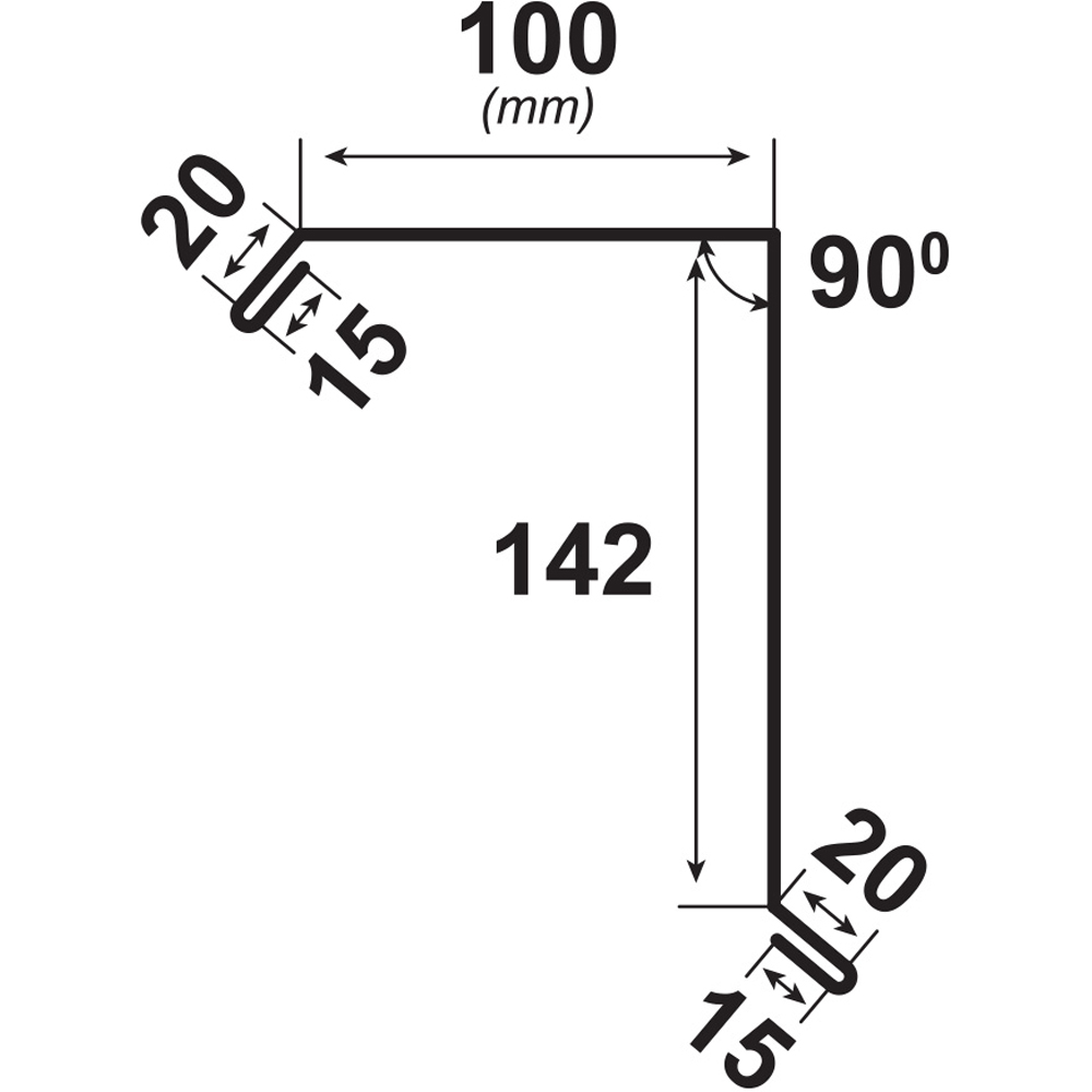 Bordura fronton BILKA, gri mat (RAL7016), 2000 x 312 mm x 0.4 mm