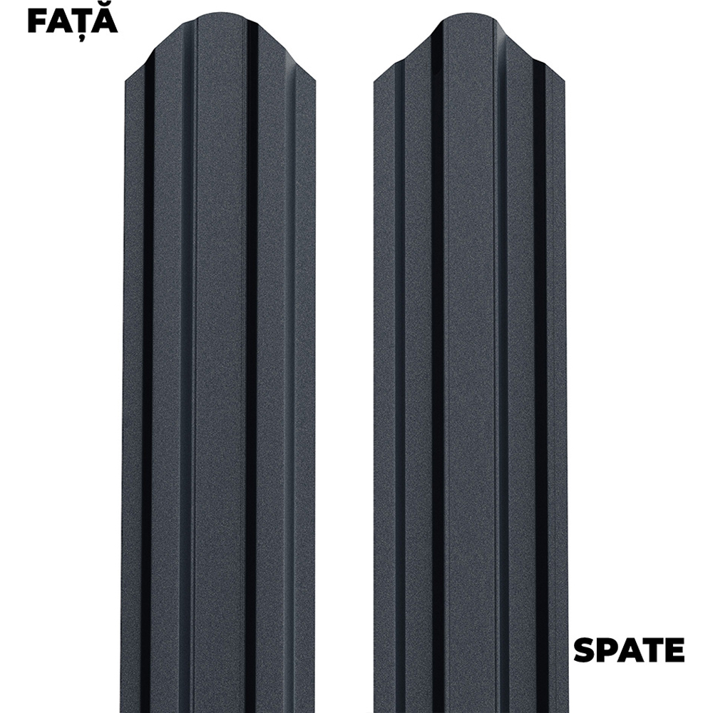 Sipca gard BILKA Oslo, 0.40 mm 1.75 ml, metal, gri dublu vopsit mat
