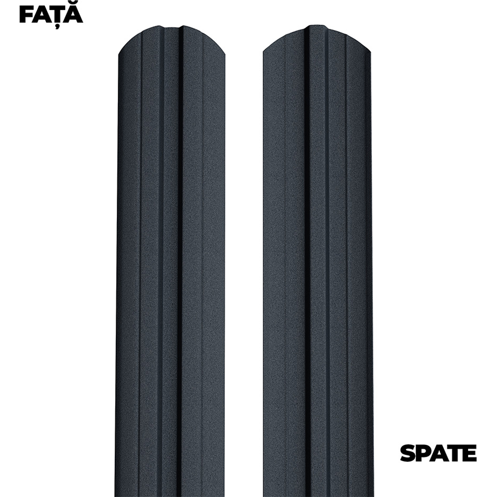 Sipca gard BILKA Berna, 0.40 mm 1.75 ml, metal, gri dublu vopsit mat