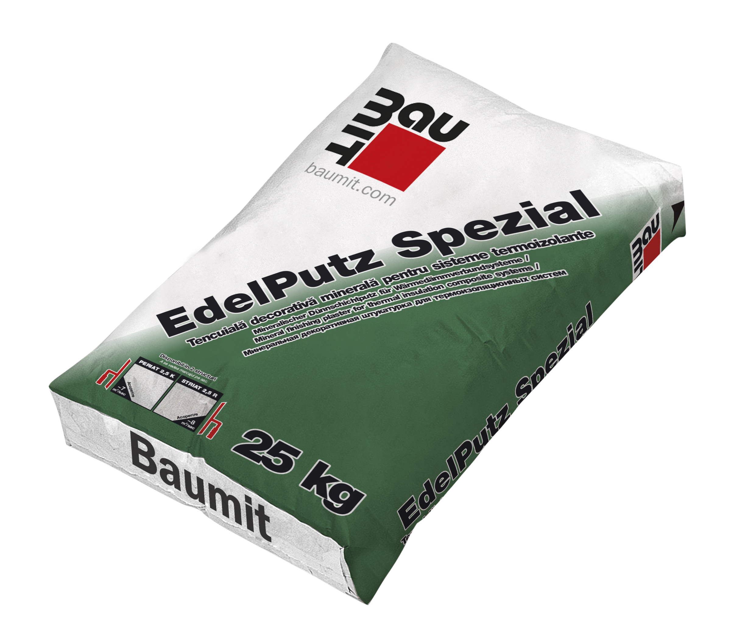 Tencuiala decorativa BAUMIT EdelPutz Spezial, structura bob de orez, granulatie 2.5K, 25 kg