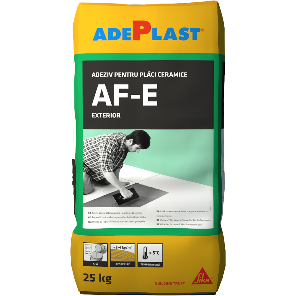 Adeziv placi ceramice Adeplast AF-E, exterior, gri, 25 kg