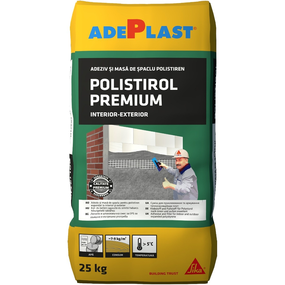 Adeziv polistiren Adeplast Polistirol Premium, interior-exterior, 25Kg