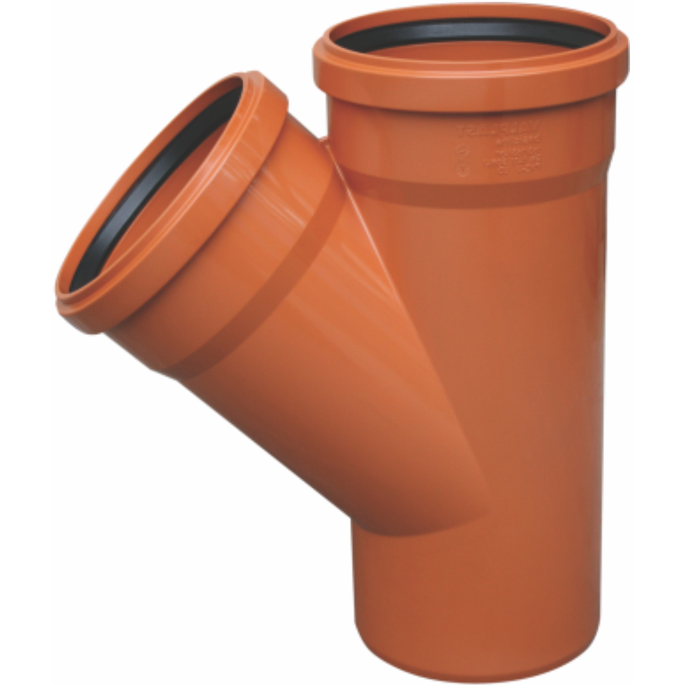 Ramificatie canalizare VALROM VALPlast, PVC, 45 grade, D 50 x 50 mm