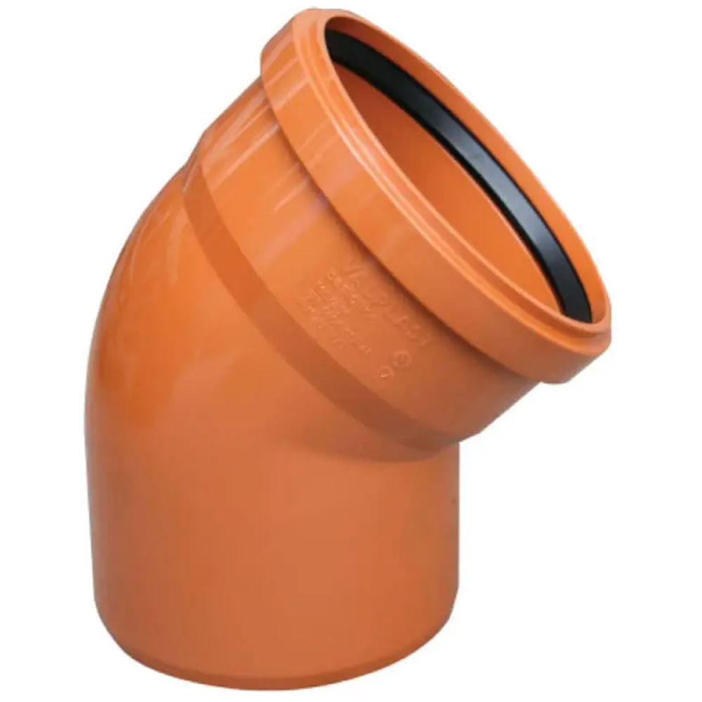 Curba canalizare VALROM VALPlast, PVC, 45 grade, D 50 mm
