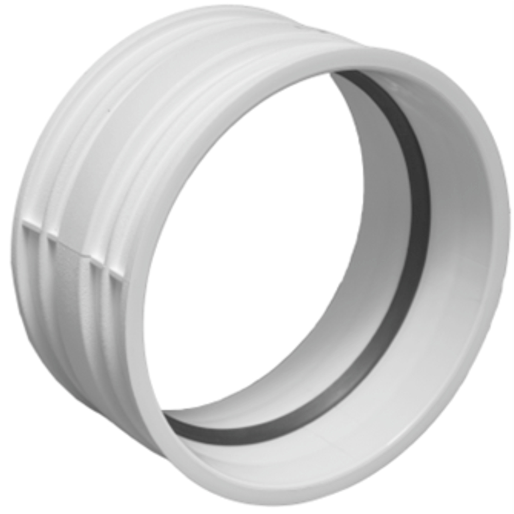 Piesa trecere camin VALROM, PVC - beton, 400 x 240mm, alb