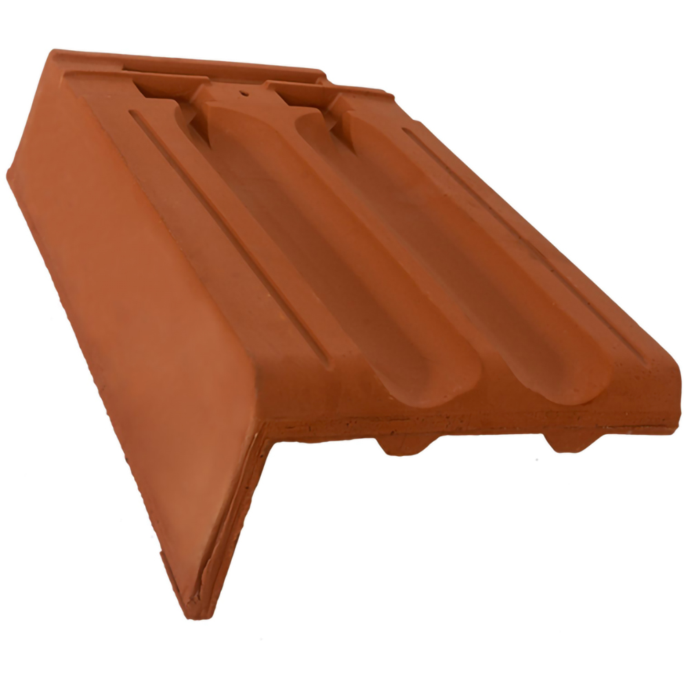Tigla ceramica laterala stanga LEIER Marsilia, 39 x 25 cm, caramiziu, RAL 8004