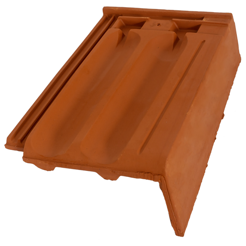 Tigla ceramica laterala dreapta LEIER Marsilia, 39 x 25 cm, caramiziu, RAL 8004