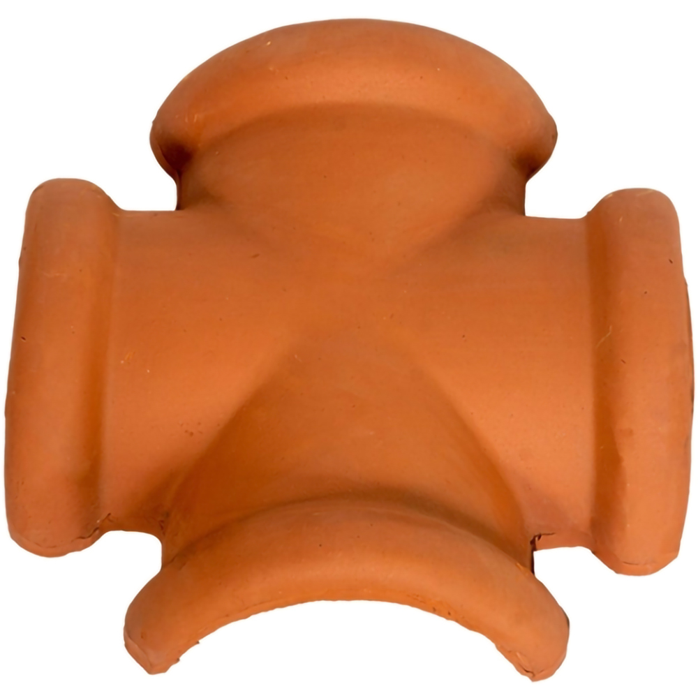 Ramificatie coama in 4 ape LEIER, ceramica, 41.2 x 40.8 cm, caramiziu, RAL 8004
