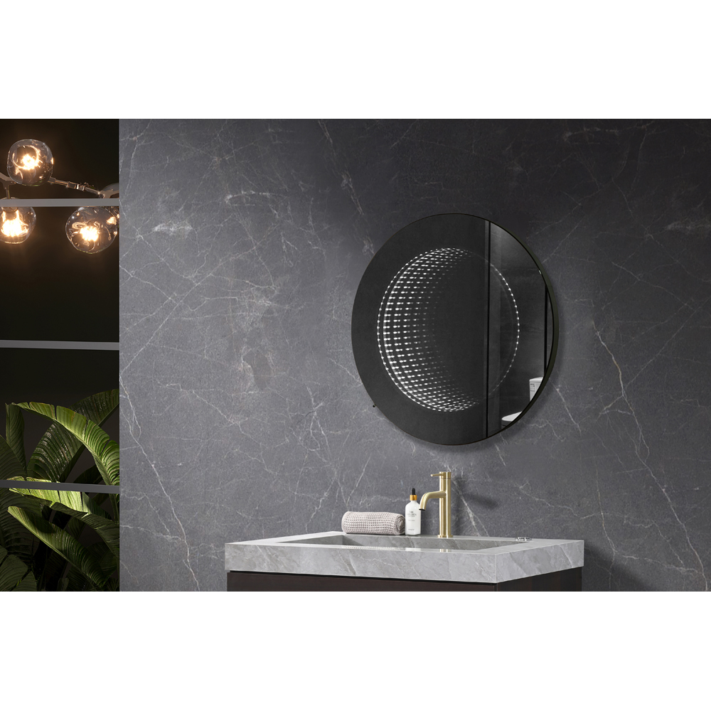 Oglinda baie BELFORM Atlantis, 60 x 4 x 60 cm, iluminare LED