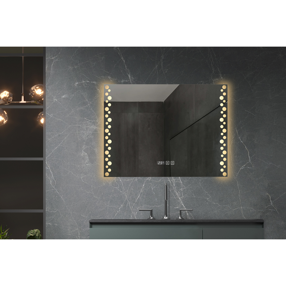 Oglinda baie BELFORM Atlantis, 80 x 4 x 60 cm, iluminare LED, senzor touch