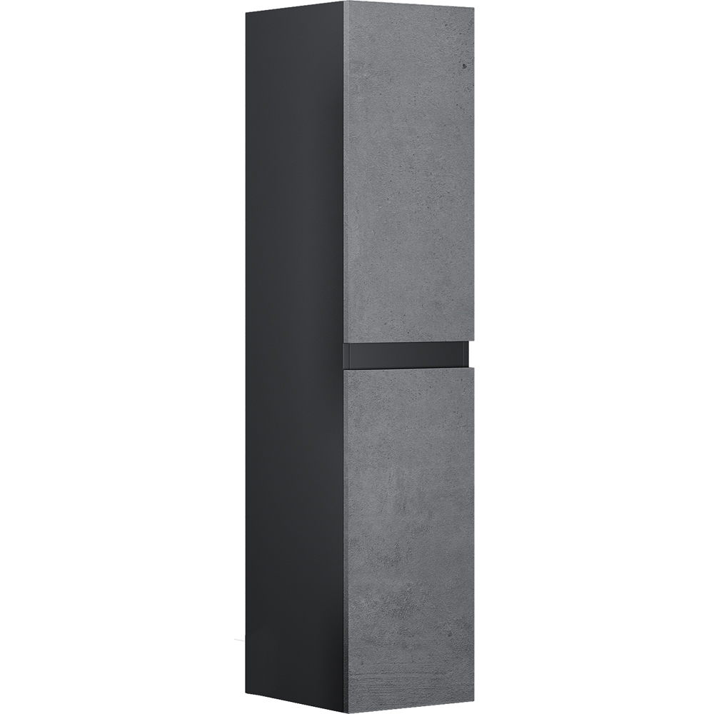 Dulap baie SAVINIDUE Winter, 2 usi, 34 x 36 x 133 cm, negru-gri urban