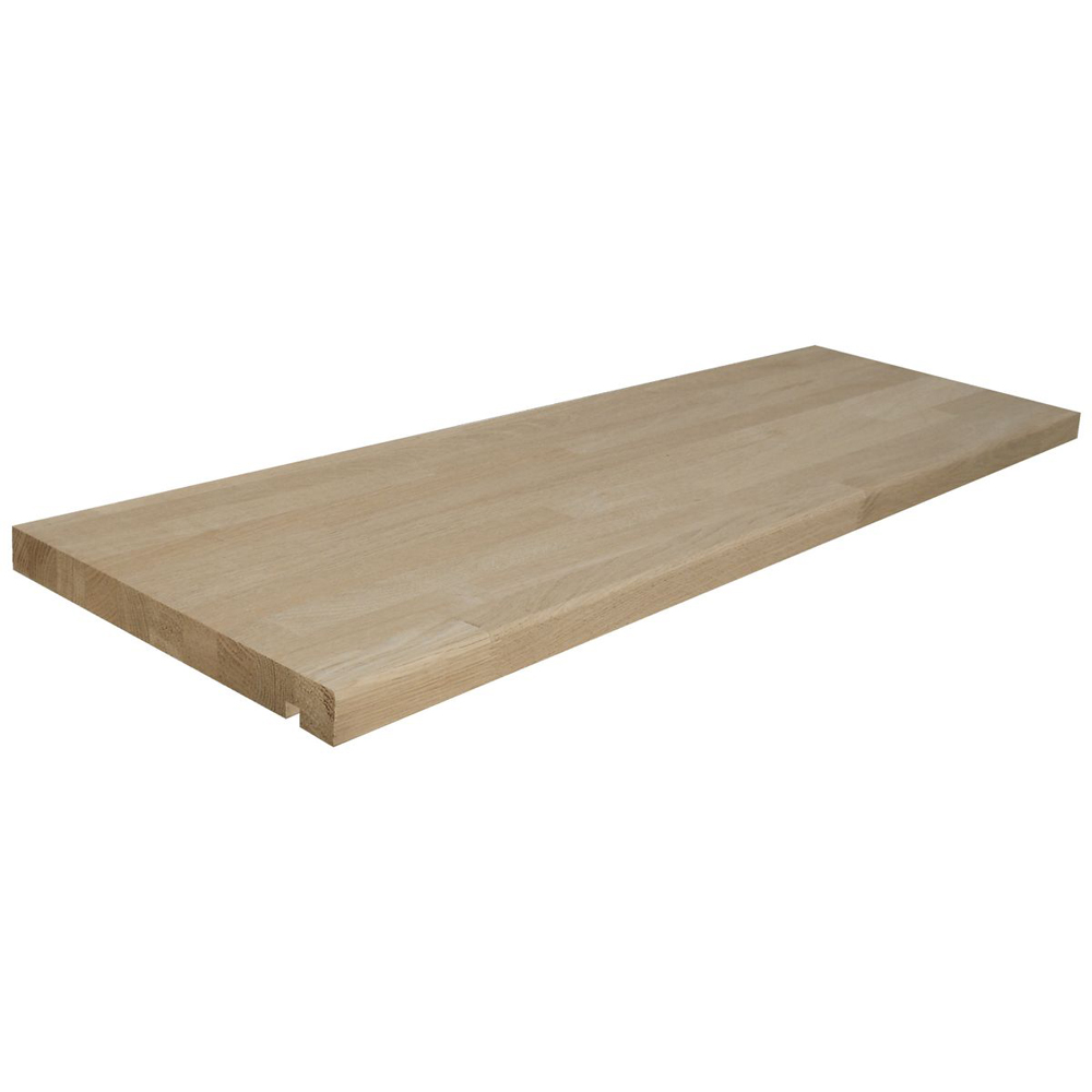 Treapta stejar, cu canal contratreapta, 1000 x 280 x 28 mm, natur