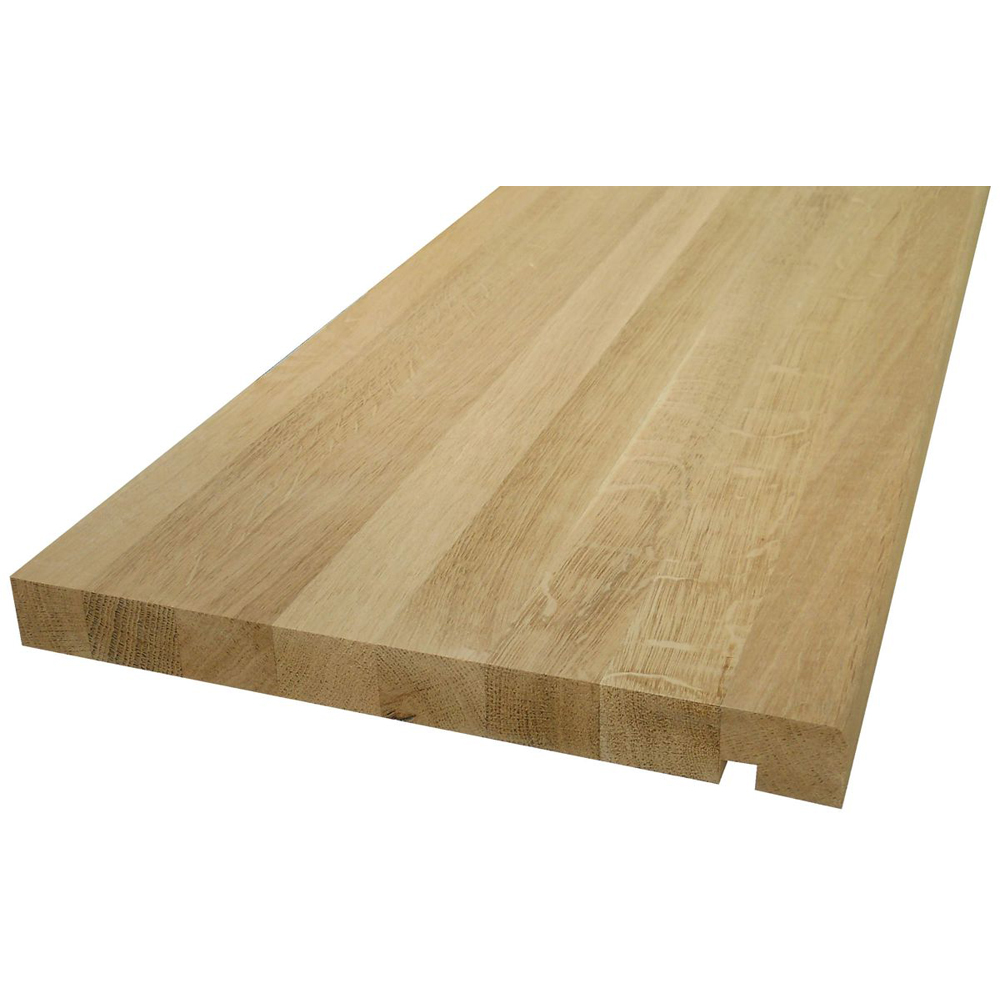 Treapta stejar, cu canal contratreapta, 1000 x 280 x 28 mm, natur