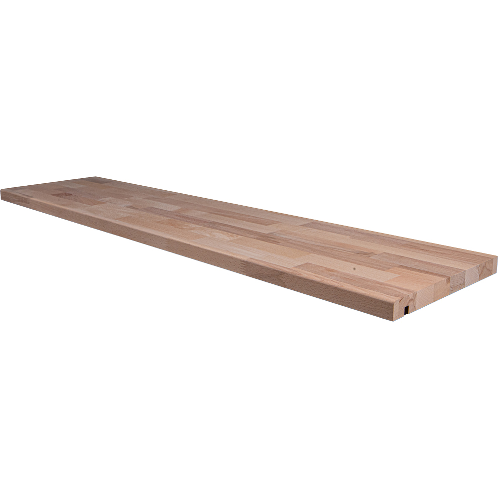 Treapta fag, cu canal contratreapta 1200 x 280 x 28 mm, natur