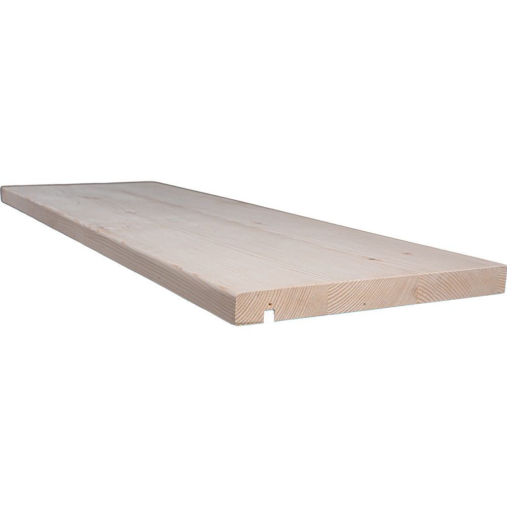 Treapta brad, cu canal contratreapta 900 x 280 x 28 mm, natur