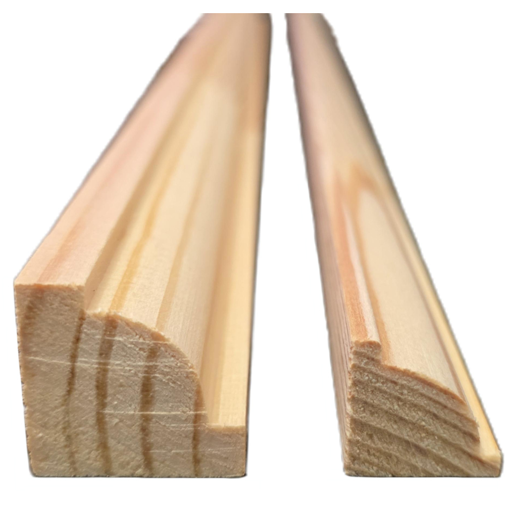 Coltar interior PRO MOBILA Convex, lemn rasinoase, 2.4 m, 25 x 25 mm, natur
