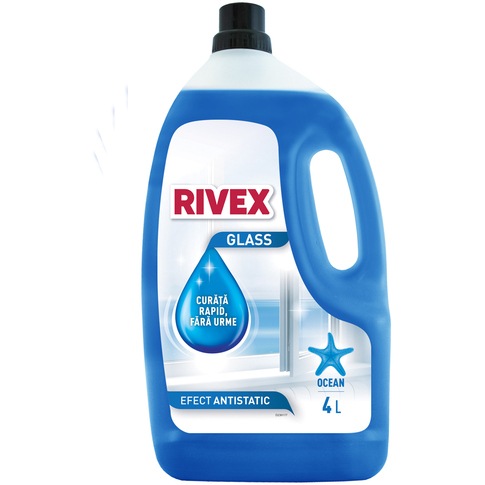 Solutie de curatat geamuri RIVEX Glass, Ocean, 4 l