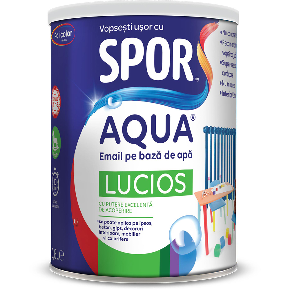 Email lucios SPOR, gri, 600 ml