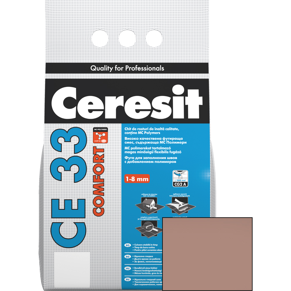Chit de rosturi gresie si faianta CERESIT CE33, Terra, interior, 2 kg