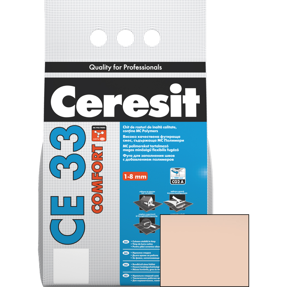 Chit de rosturi gresie si faianta CERESIT CE33, Cream, interior, 2 kg