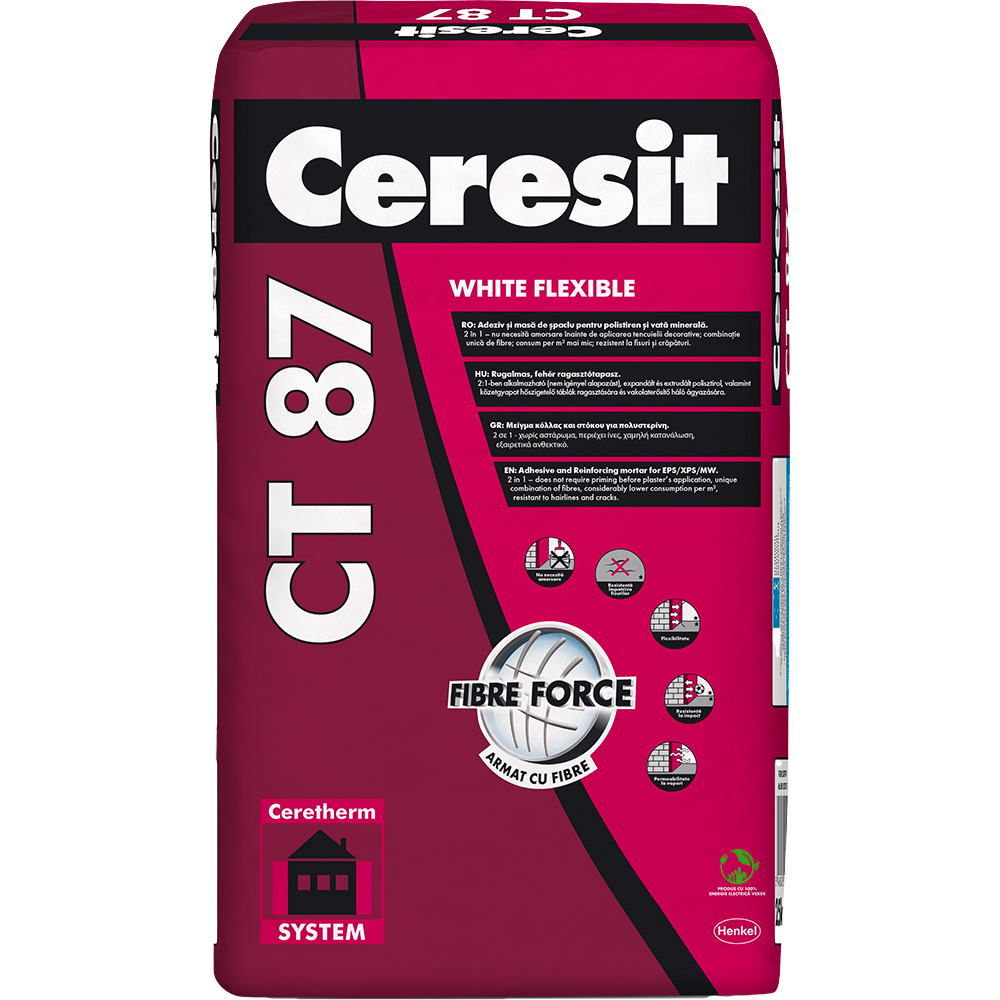 Adeziv si masa de spaclu CERESIT CT 87, 25 Kg