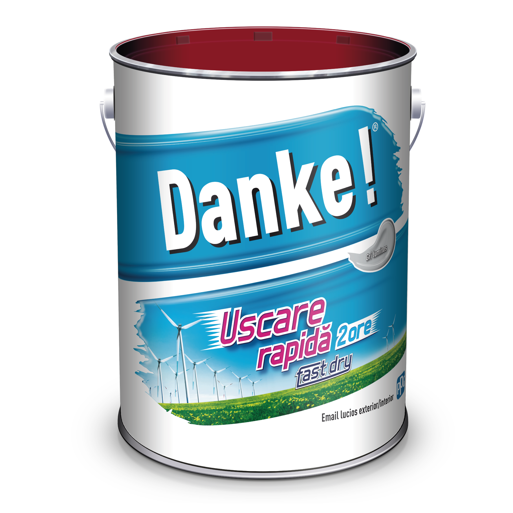 Email uscare rapida, exterior, culoare gri deschis, 4 L Danke