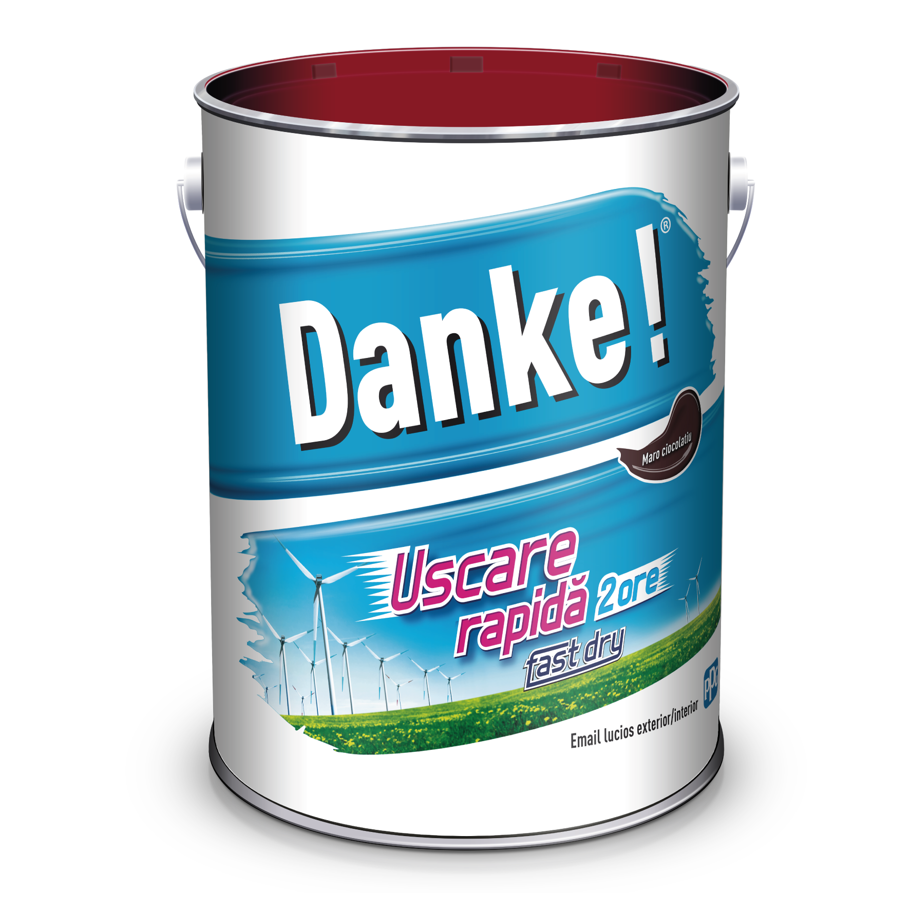 Email uscare rapida, exterior, culoare maro ciocolatiu, 4 L Danke