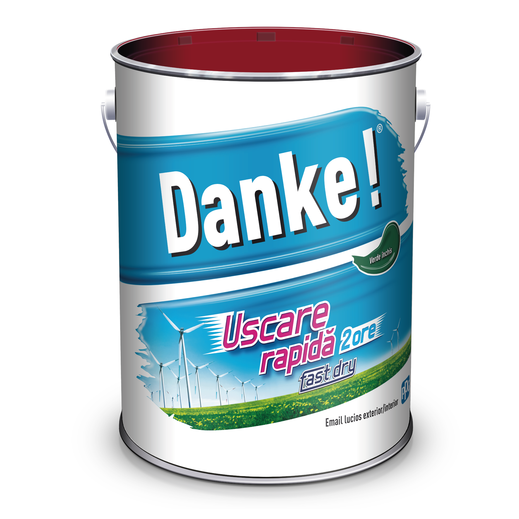 Email uscare rapida, exterior, culoare verde inchis, 4 L Danke