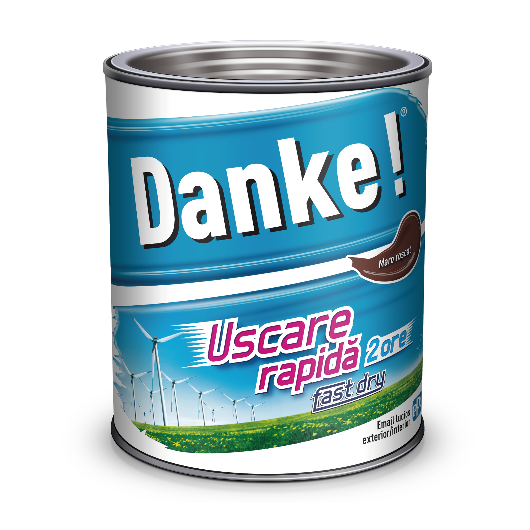Email uscare rapida, exterior, culoare maro roscat, 0.75 L  Danke